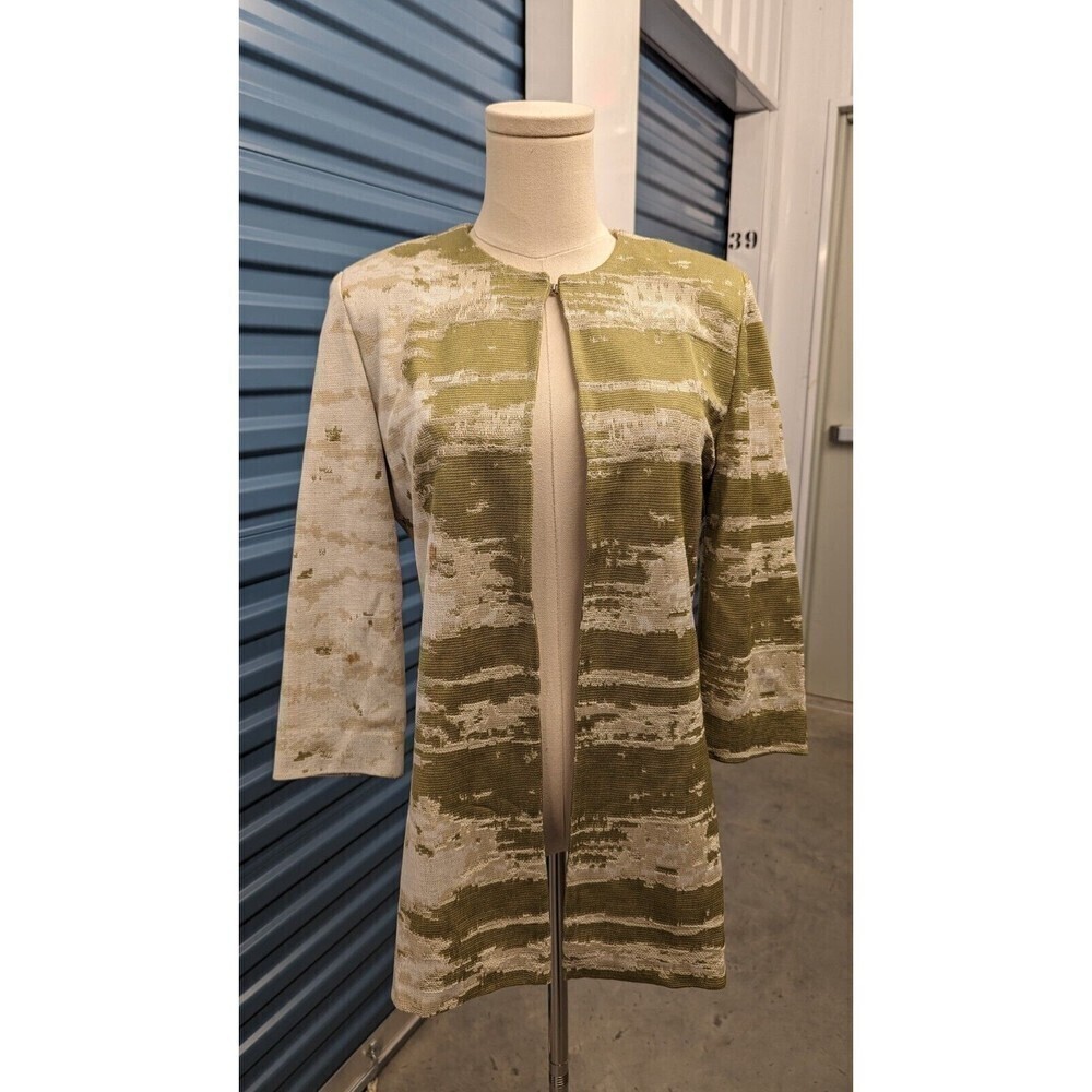 New MISOOK Abstract Hook Closure 3/4 Sleeve FLAWED Jacket‎ XS